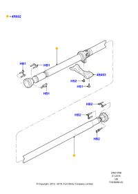 FB5Z4R602A-Shaft assy-drive