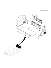 9055601-Garnish, luggage compartment side (2nd design see 09066418) (20120101 front use)