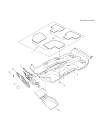 9074929-Plate, dash (with round hole) (1st for design see 9073090)