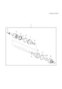 26223223-Shaft, front drive (incl. 2-14)