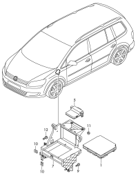 5K0937087RZG0-Comfortable/portable system and vehicle power grid control unit (BCM) comfortable/portable system a