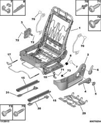 8897J7-Cover, seat cushion trim