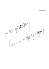 26251440-Shaft (incl. 1-8,10-14), front drive