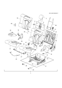 23331860-Seat set, rr (including 2-3, 6, 9-21, 24-32, 36-41)