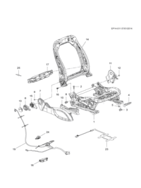 13257194-Handle, front seat reclining adjuster