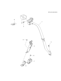 13299302-Retractor, rear seat belt