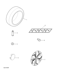 10884746-Escutcheon assy., tire