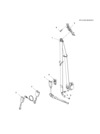 13297091-S/belt (retractor side) (with fire warning tensioner), rh/lh