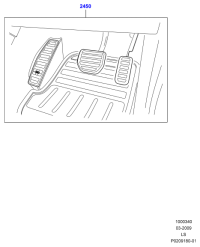 LR008713-Pedal & bracket assy