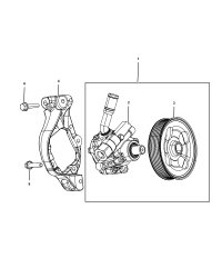 5154400AC-PUMP ASSEMBLY POWER STEERING WITH PULLEY