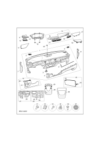 C00057103-Grille, instrument panel speaker