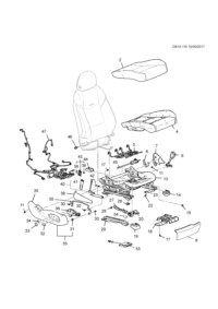 13511637-Frame assy-fr seat cush (incl. 20,27, 28,45)