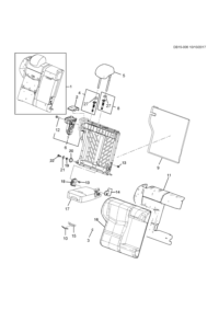26205687-Headrest assy-rr seat