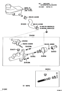 043110D011-CYLINDER KIT, CLUTCH MASTER