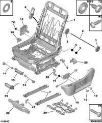 8896J4-Knob, seat adjust switch