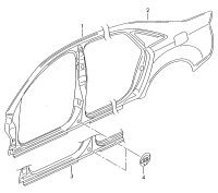 4E4809843-Trim, quarter panel frame