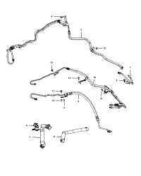 5154511AB-HOSE AND COOLER POWER STEERING RETURN