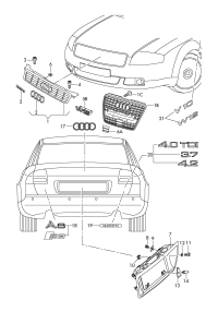 4E0853651AC-Radiator grille