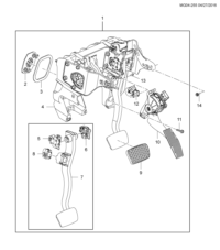 26217548-Pedal, brake and acceleration (w/bracket) (incl. 2-8,11)