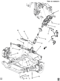 23301175-Column, steering (detailed
