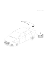 26225782-Mldg assy, side rr (bright mid line, bottom only) (incl. 4-6)