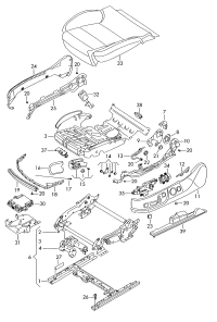 4E0881183A-Guide, seat w/frt: