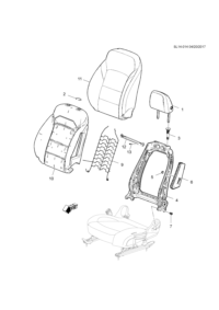13404927-Pad, front seat back
