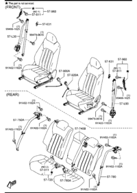 GV9S57L30-Seat belt pre-tensioner, rh