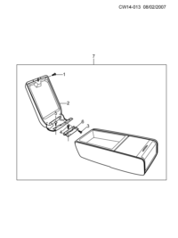 93734069-Armrest (part of 8), rear seat