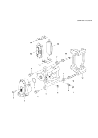 23344214-Kit, rear disc brake plate repair (incl. 6-8) (AC-DELCO #171-1185)