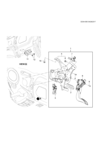 23406601-Pedal-brake & ap (w/rest) (incl. 2-5,7-9)