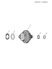 93741901-Bearing, front differential transfer drive gear thrust