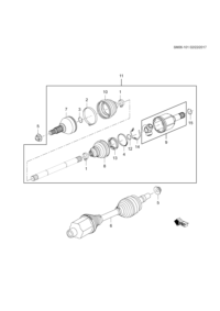 84242105-Shaft, front drive half