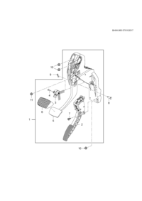 26701486-Pedal, accelerator and brake (incl. 2-5,7)