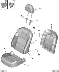 8897Z7-Cover assy-fr seat back