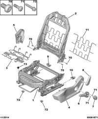 8897X8-Cover, seat cushion trim
