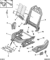 8897Y4-Cover, seat cushion trim