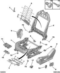 16065563ZE-Cover, seat cushion trim