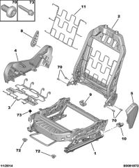 8846XC-Frame comp., fr. seat cush