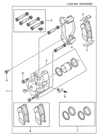 96800086-Caliper (for front 20051111 use) (incl. 2-8, 10)