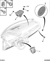 98037269ZD-Coversteering wheel w/air bag
