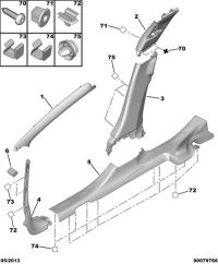 8337LS-Garnish, front wind window pillar