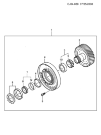 93742041-Bearing carrier (deceleration ratio = 4.111) (incl. 2-8) (deceleration ratio = 3.945)