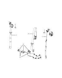 53234133-BELT AND RETRACTOR 2ND ROW SEAT INCLUDES MOUNTING BOLTS