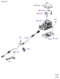 7G917C453GD-Housing assy-shift