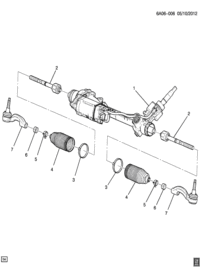 22888552-Repair kit, tie rod inner (incl. 2,3, 5,6)