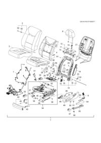 84002671-Cover (vinyl, C/O clip (without heat/ventilation), front seat cushion parts