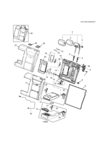 84207159-Cushion, back seat (china, w/o leather/w/heater, 60% side, with redundant radio control unit) (incl.