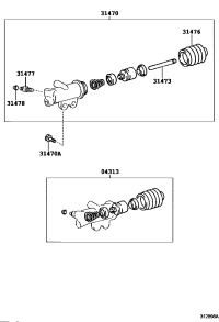 3147035181-CYLINDER ASSY, CLUTCH RELEASE