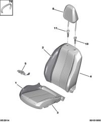 16127732ZD-Headrest assy-front seat complete